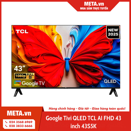 Google Tivi QLED TCL AI FHD 43 inch 43S5K