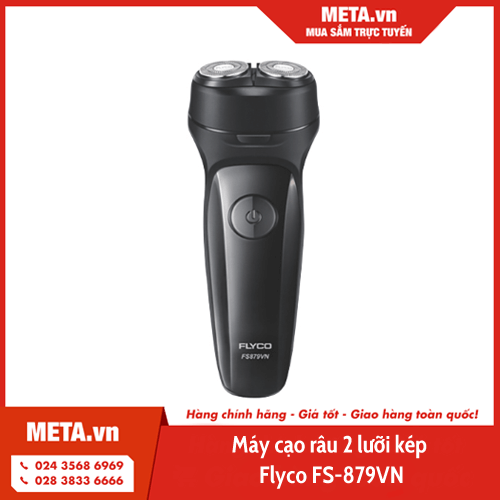 Máy cạo râu 2 lưỡi kép chống thấm nước Flyco FS-879VN