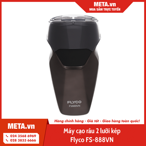 Máy cạo râu 2 lưỡi kép chống thấm nước Flyco FS-888VN