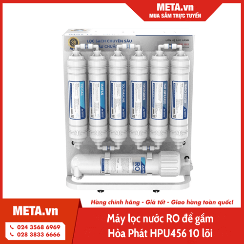 Máy lọc nước RO để gầm Hòa Phát HPU456 10 lõi