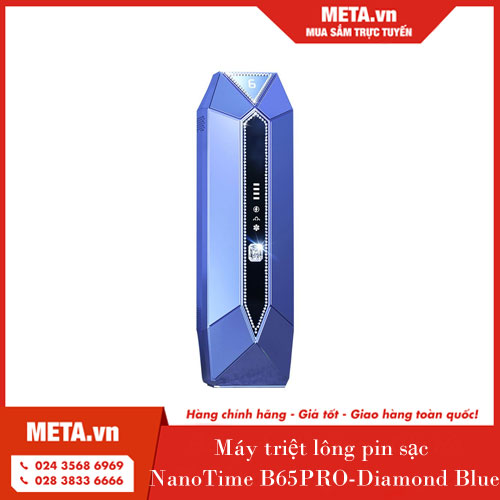 Máy triệt lông trẻ hóa da công nghệ IPL Sapphire lạnh pin sạc NanoTime B65PRO-Diamond Blue