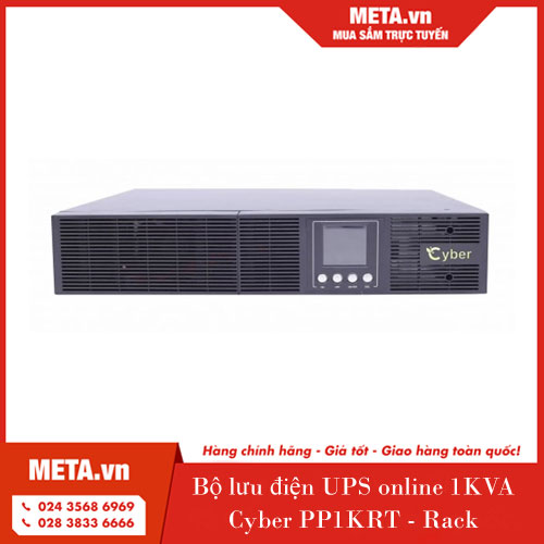 Bộ lưu điện UPS online 1KVA Cyber PP1KRT - Rack