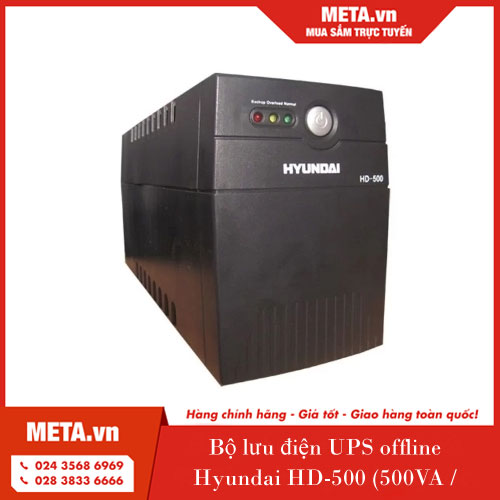 Bộ lưu điện UPS offline Hyundai HD-500 (500VA / 300W)