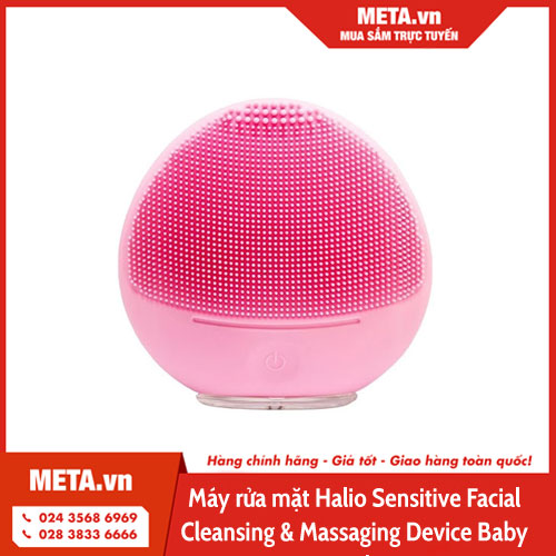 Máy rửa mặt Halio Sensitive Facial Cleansing & Massaging Device Baby Pink