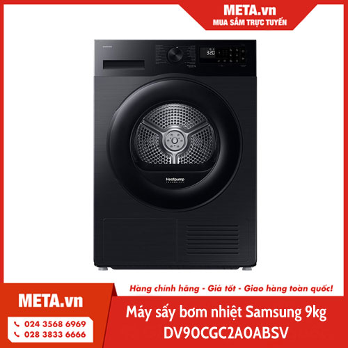 Máy sấy bơm nhiệt Samsung 9kg DV90CGC2A0ABSV