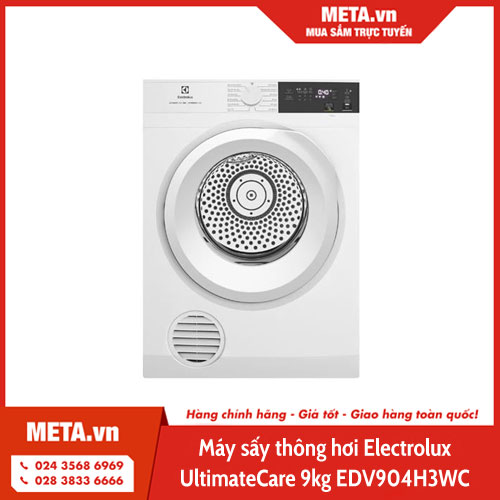 Máy sấy thông hơi Electrolux UltimateCare 9kg EDV904H3WC