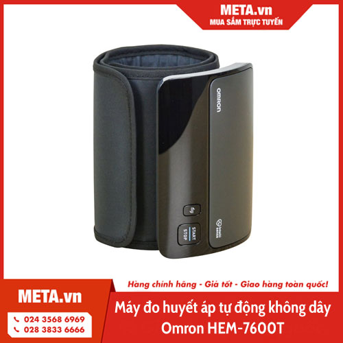 Máy đo huyết áp bắp tay Omron HEM-7600T (vòng bít không dây)
