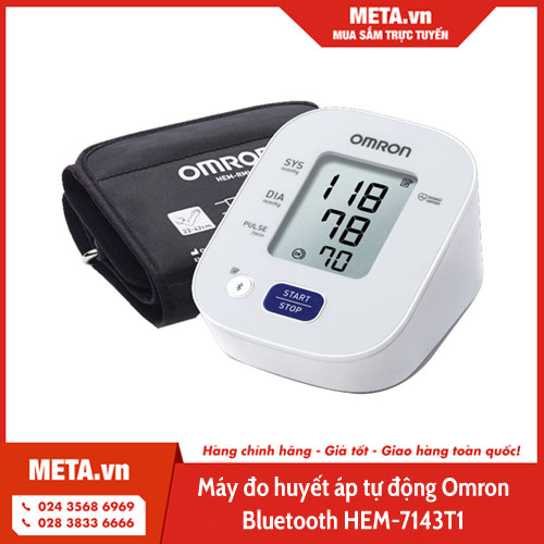 Máy đo huyết áp tự động Omron Bluetooth HEM-7143T1 