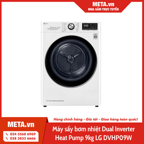 Máy sấy bơm nhiệt Dual Inverter Heat Pump 9kg LG DVHP09W