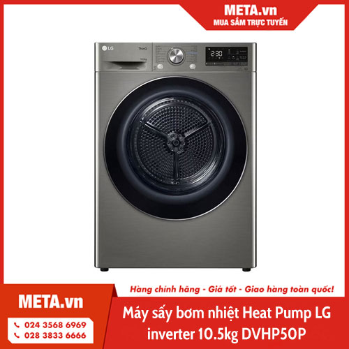 Máy sấy bơm nhiệt Heat Pump LG Inverter 10,5kg DVHP50P