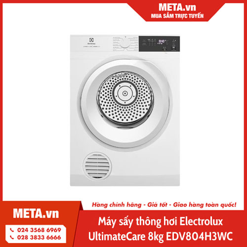Máy sấy thông hơi Electrolux UltimateCare 8kg EDV804H3WC