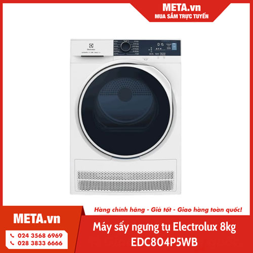 Máy sấy ngưng tụ Electrolux 8kg EDC804P5WB
