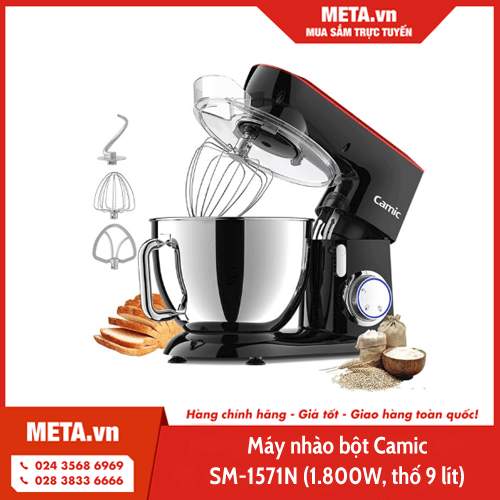 Máy nhào bột Camic SM-1571N (1.800W, thố 9 lít)