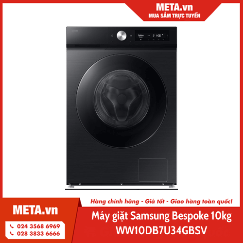 Máy giặt Samsung Bespoke AI EcoBubble Inverter 10kg WW10DB7U34GBSV