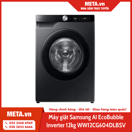 Máy giặt Samsung AI EcoBubble Inverter 12kg WW12CG604DLBSV