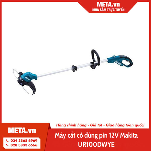 Máy cắt cỏ dùng pin 12V Makita UR100DWYE (2 pin 1.5Ah + sạc)