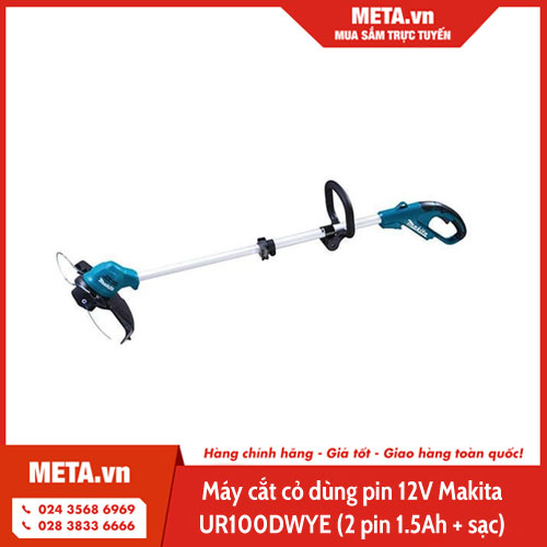 Máy cắt cỏ dùng pin 12V Makita UR100DWYE (2 pin 1.5Ah + sạc)