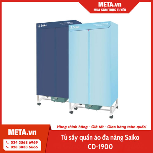 Tủ sấy quần áo đa năng Saiko CD-1900