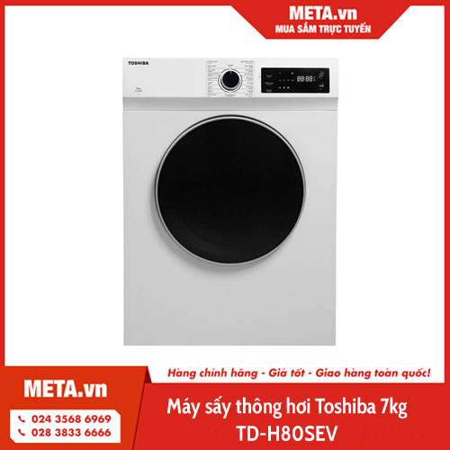 Máy sấy thông hơi Toshiba 7kg TD-H80SEV
