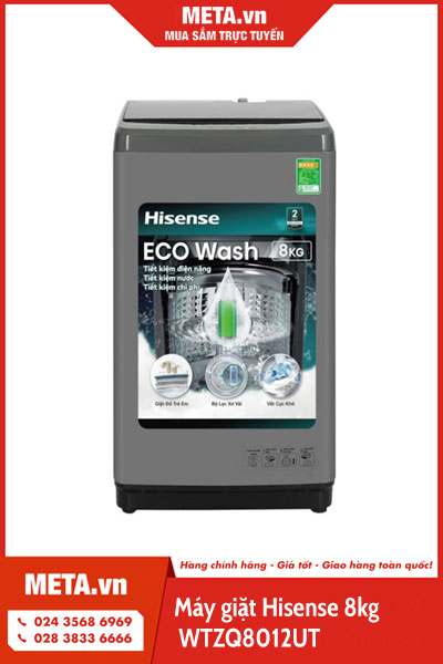 Máy giặt Hisense 8kg WTZQ8012UT
