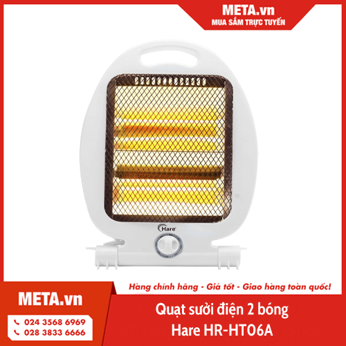 Quạt sưởi điện 2 bóng Hare HR-HT06A