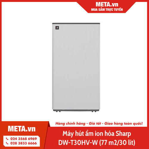 Máy hút ẩm ion hóa Sharp DW-T30HV-W (77 m2/30 lít) 