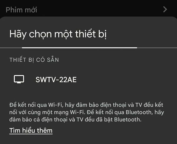 Chọn thiết bị của bạn