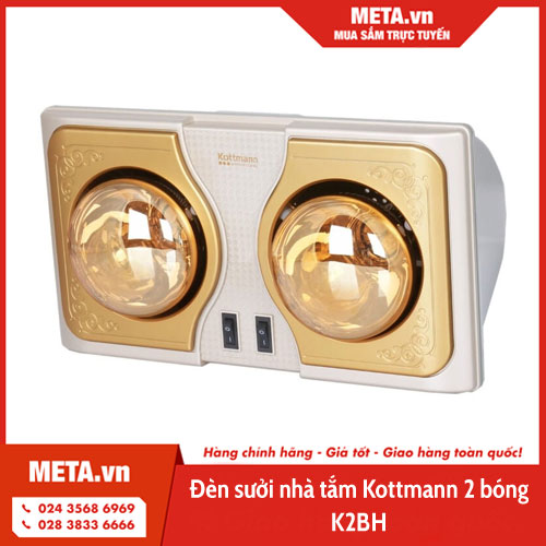 Đèn sưởi nhà tắm Kottmann 2 bóng K2BH