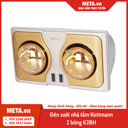 Đèn sưởi nhà tắm Kottmann 2 bóng K2BH