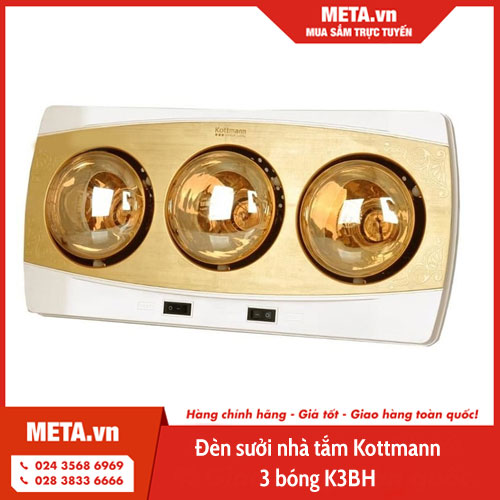 Đèn sưởi nhà tắm Kottmann 3 bóng K3BH