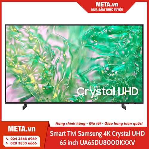 Smart Tivi Samsung 4K Crystal UHD 65 inch UA65DU8000KXXV 