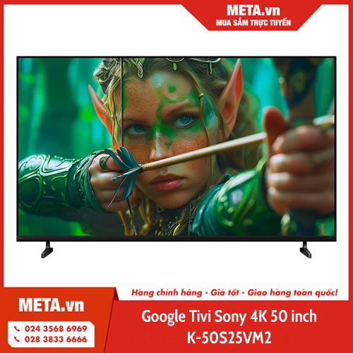 Google Tivi Sony 4K 50 inch K-50S25VM2