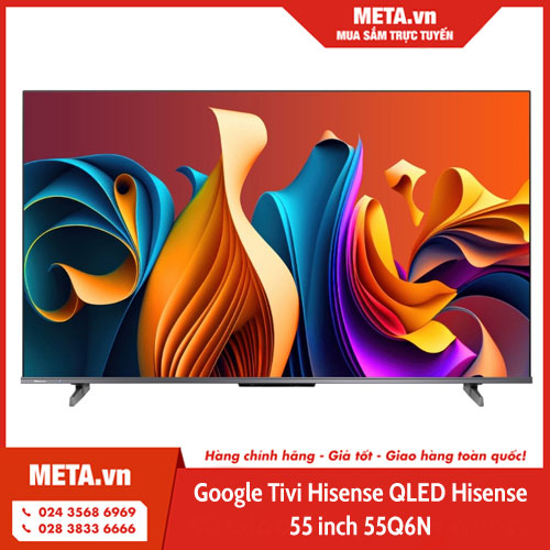 Google tivi Hisense QLED 55 inch 55Q6N