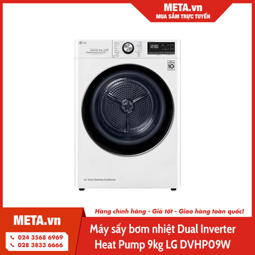 Máy sấy bơm nhiệt Dual Inverter Heat Pump 9kg LG DVHP09W