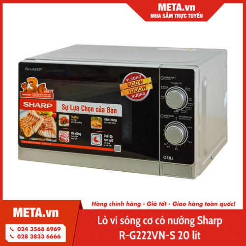 Lò vi sóng cơ mini có nướng Sharp R-G222VN-S