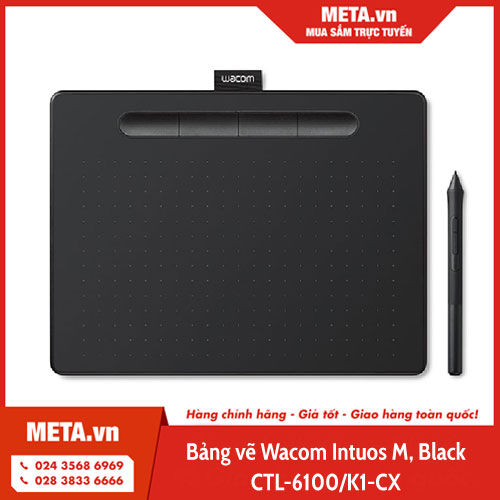 Bảng vẽ Wacom Intuos M, Black CTL-6100/K1-CX 