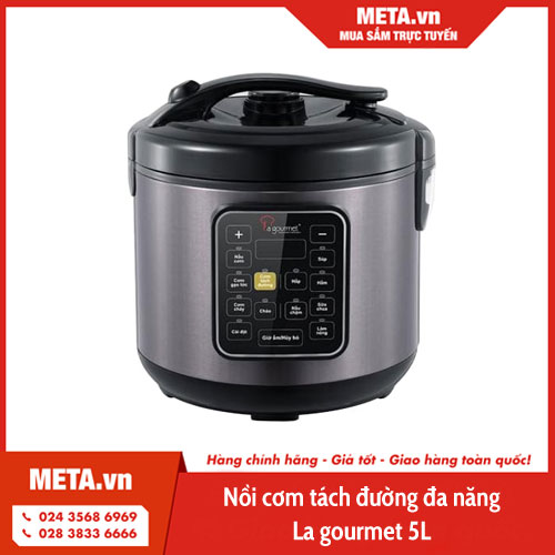 Nồi cơm tách đường đa năng La gourmet 5L
