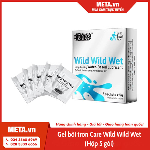 Gel bôi trơn Care Wild Wild Wet (Hộp 5 gói)