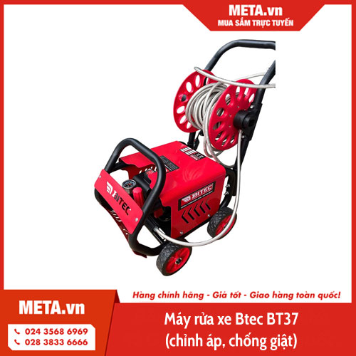 Máy rửa xe Btec BT37 (chỉnh áp, chống giật)
