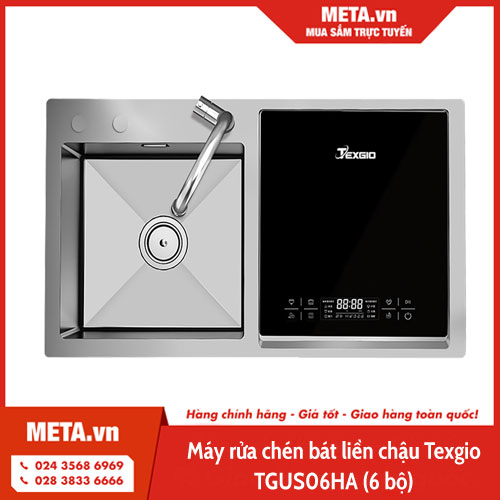 Máy rửa chén bát liền chậu Texgio TGUS06HA (6 bộ)