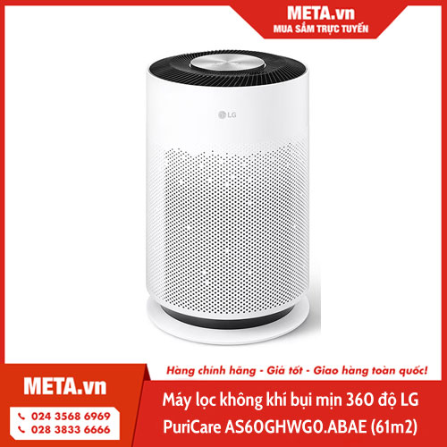Máy lọc không khí bụi mịn 360 độ LG PuriCare AS60GHWG0.ABAE (61m2) 