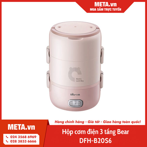 Hộp cơm điện 3 tầng Bear DFH-B20S6  