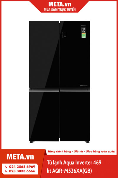 Tủ lạnh AQUA Inverter 469 lít Multi Door AQR-M536XA(GB)