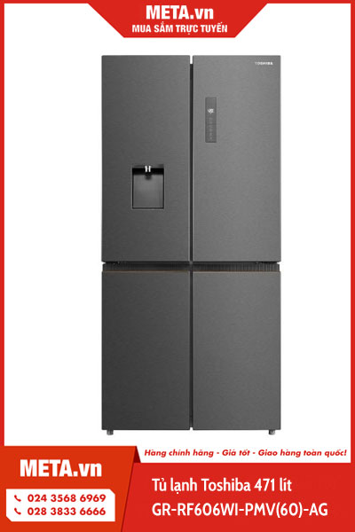 Tủ lạnh Toshiba Inverter 471 lít Multi Door GR-RF606WI-PMV(60)-AG