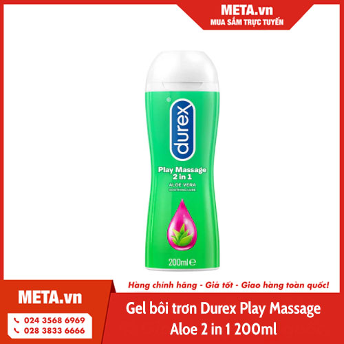 Gel bôi trơn Durex Play Massage Aloe 2 in 1 200ml