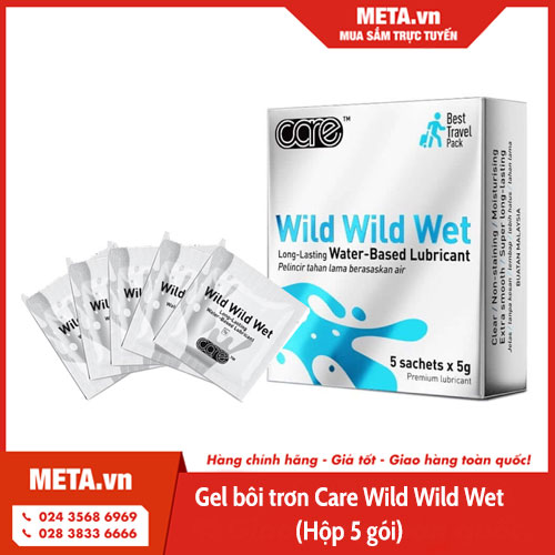 Gel bôi trơn Care Wild Wild Wet (Hộp 5 gói)