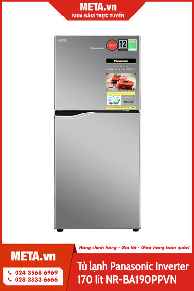 Tủ lạnh Panasonic Inverter 170 lít NR-BA190PPVN
