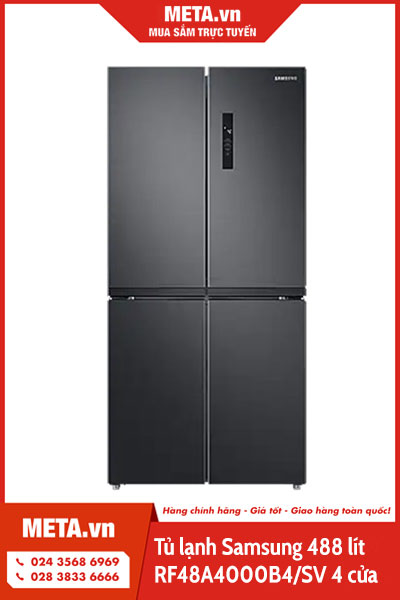 Tủ lạnh Samsung Inverter 488 lít RF48A4000B4/SV 4 cửa