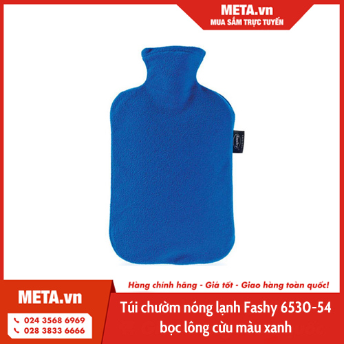 Túi chườm nóng lạnh Fashy 6530-54 bọc lông cừu màu xanh