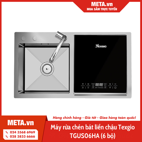 Máy rửa chén bát liền chậu Texgio TGUS06HA (6 bộ)